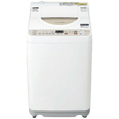 シャープ｜SHARP 縦型洗濯乾燥機 ゴールド系 ES-T5EBK-N 洗濯5.5kg /乾燥3.5kg /ヒーター乾燥 排気タイプ /上開き